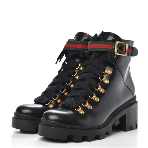 gucci combat boots womens|Gucci heeled ankle boots.